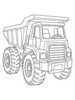 A detailed toy truck on this preschool coloring page.
