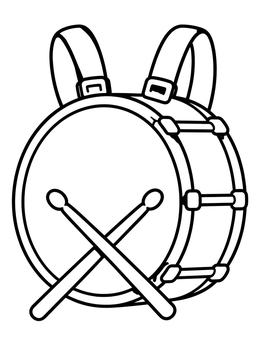 Free printable Marching Parade Bass Drum coloring page