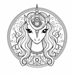 Printable Princess Horse To Color - Coloring Page