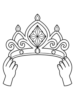 Free printable Princess Tiara With Sparkling Jewels coloring page