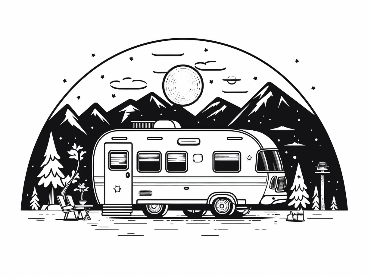 Printable Camper For Coloring Coloring Page