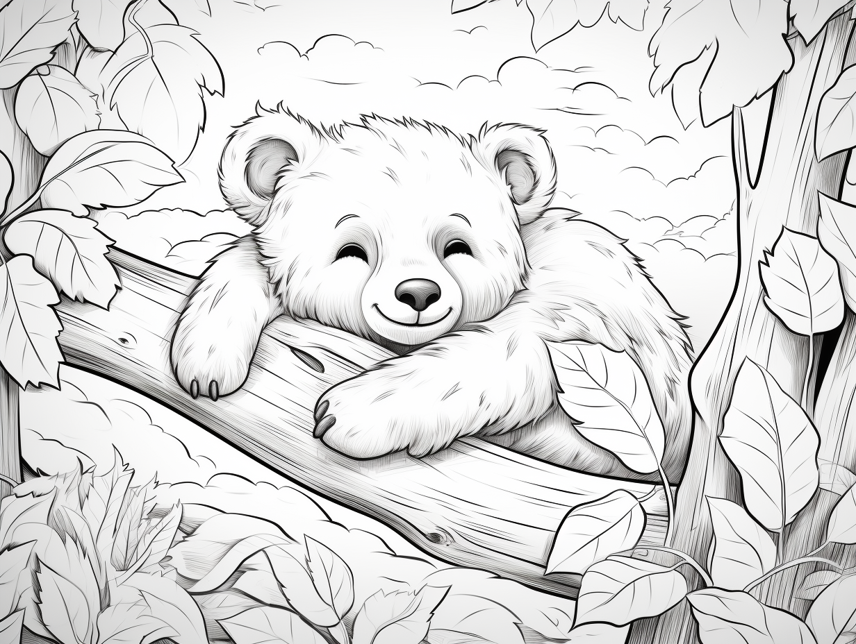 Printable Cinnamon Bear For Coloring - Coloring Page