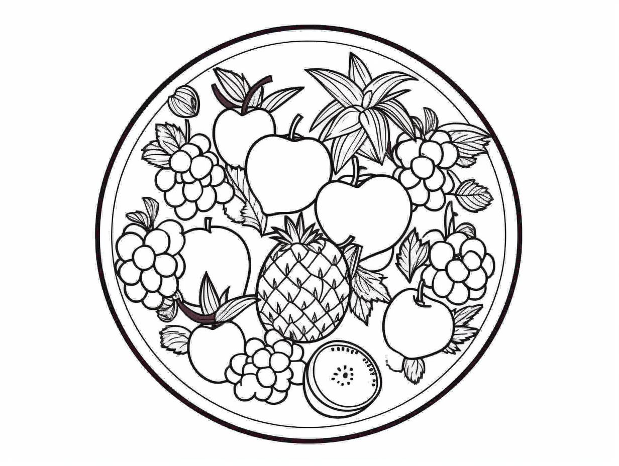 Printable Fruit Coloring Page - Coloring Page
