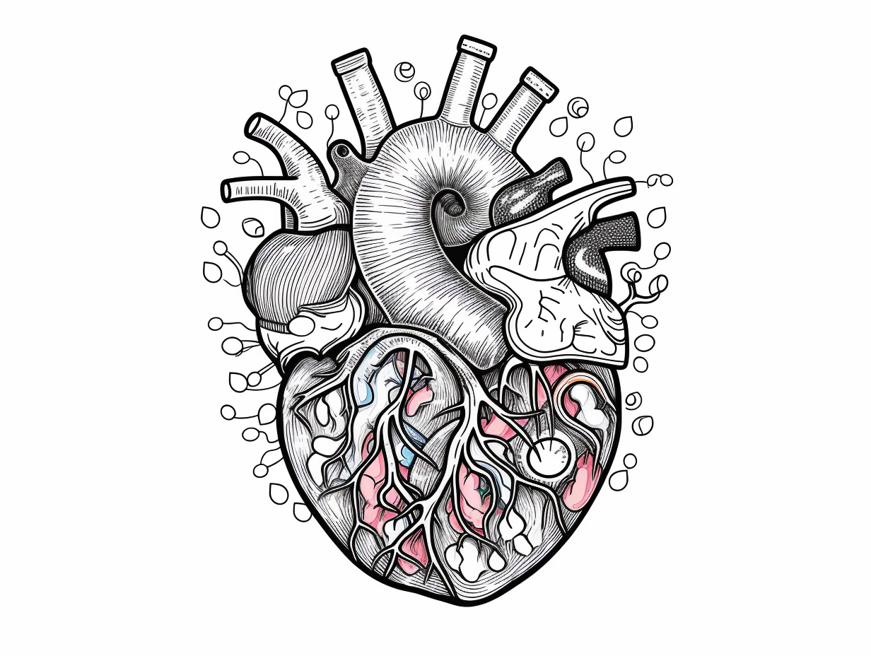 Printable Heart Anatomy To Color Coloring Page