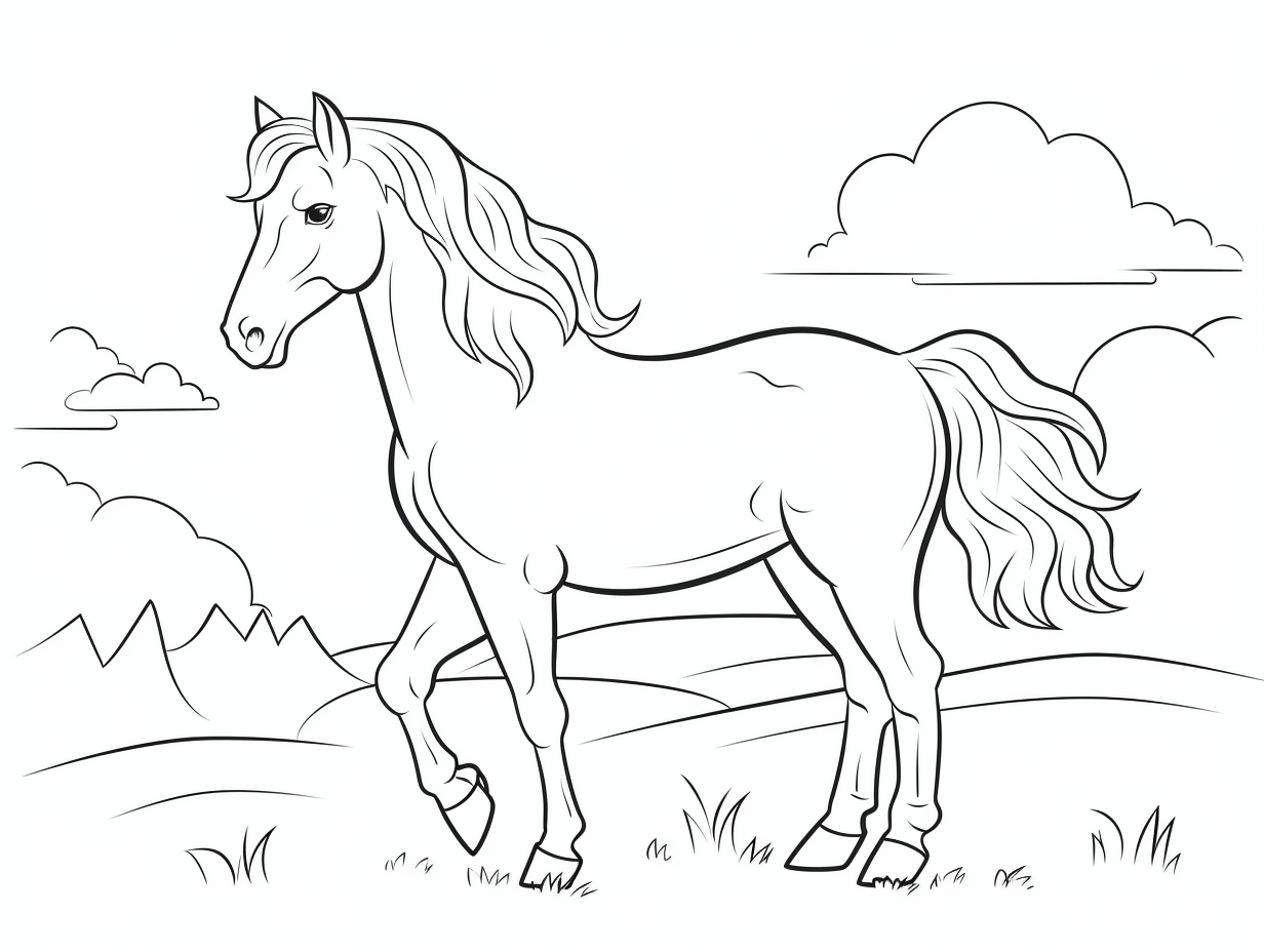 Printable Horse To Color - Coloring Page