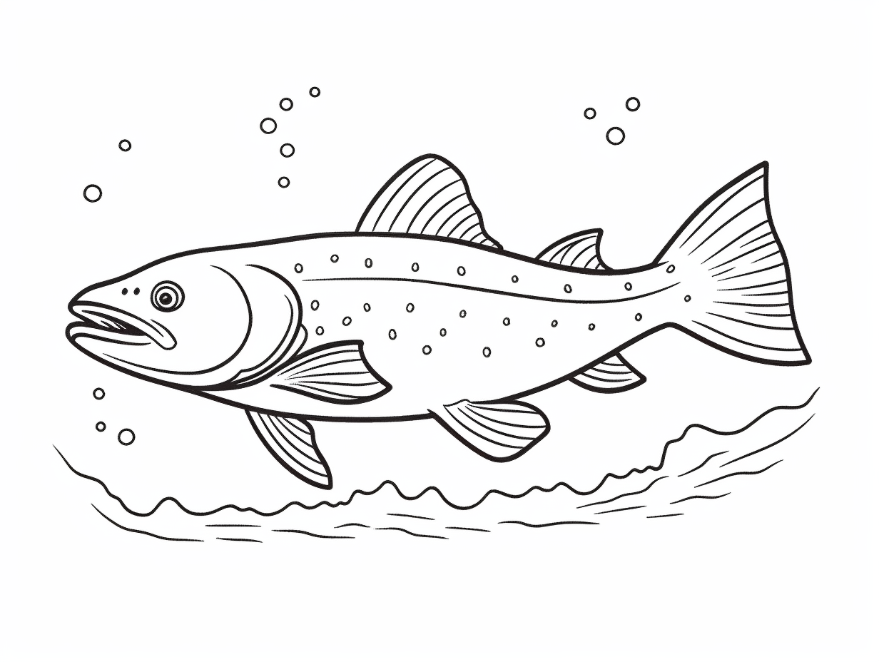 Printable Lake Trout Coloring Page - Coloring Page