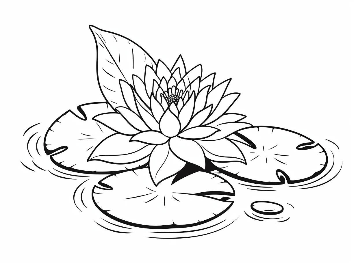 Printable Lily Pad To Color Coloring Page