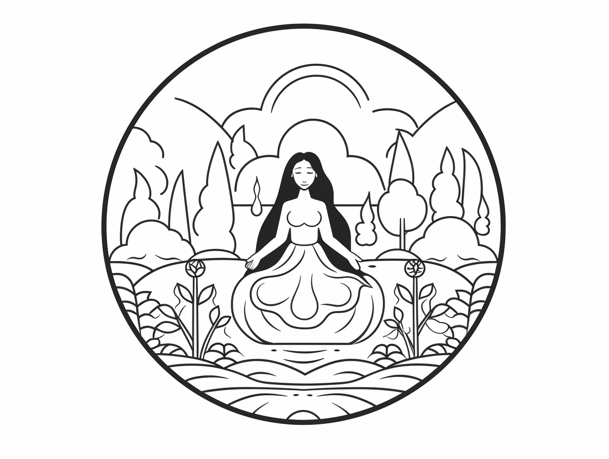 Printable Mother Nature Coloring Page Coloring Page