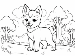 Shiba Inu Coloring Page To Print - Coloring Page