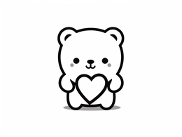 Free printable Printable Valentine Teddy Bear To Color coloring page