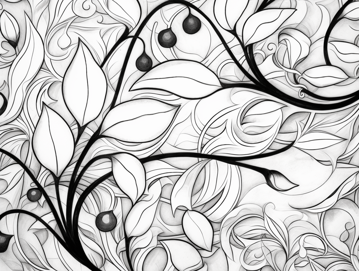 Printable Vines To Color Coloring Page