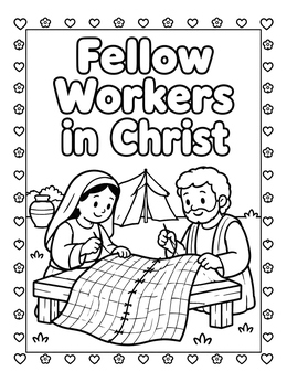 Free printable Priscilla And Aquila Tentmaking Together coloring page