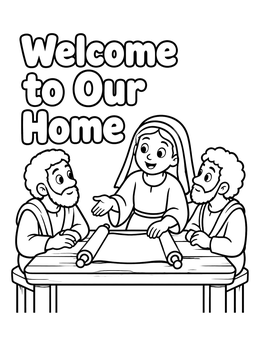 Free printable Priscilla And Aquila Welcome Apollos coloring page