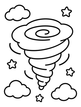 Free printable Prophet Elijah Whirlwind Cloud coloring page