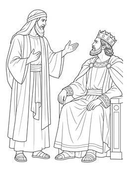 Free printable Prophet Jahaziel And King Jehoshaphat coloring page