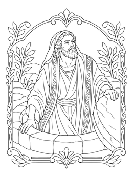 Free printable Prophet Jeremiah Emerging From The Cistern coloring page