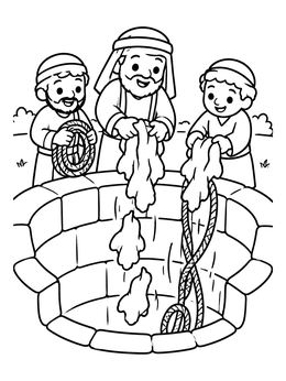 Free printable Rescuing Jeremiah From The Cistern coloring page