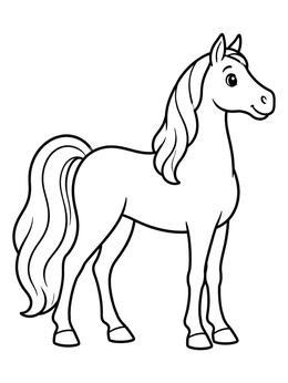 Free printable Proud Standing Tennessee Walking Horse coloring page