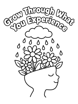 Free printable Blooming Mind And Rain Cloud coloring page