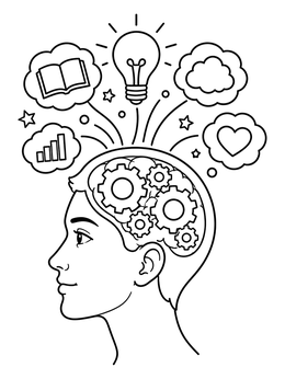 Free printable Human Mind And Creative Thoughts coloring page