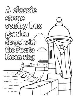 Free printable Historic Puerto Rico Garita Sentry Box coloring page