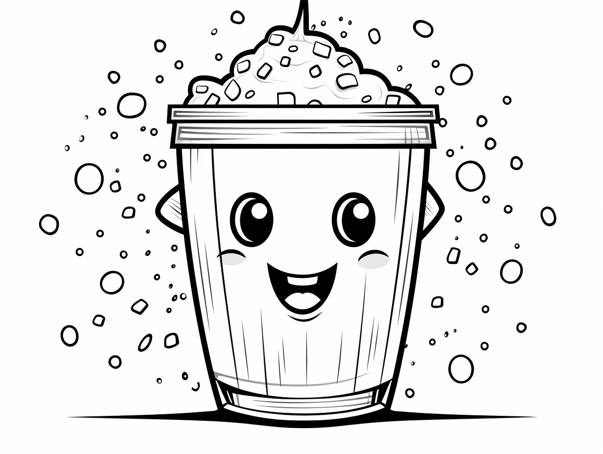 Quench Your Creativity With Soda Coloring - Coloring Page