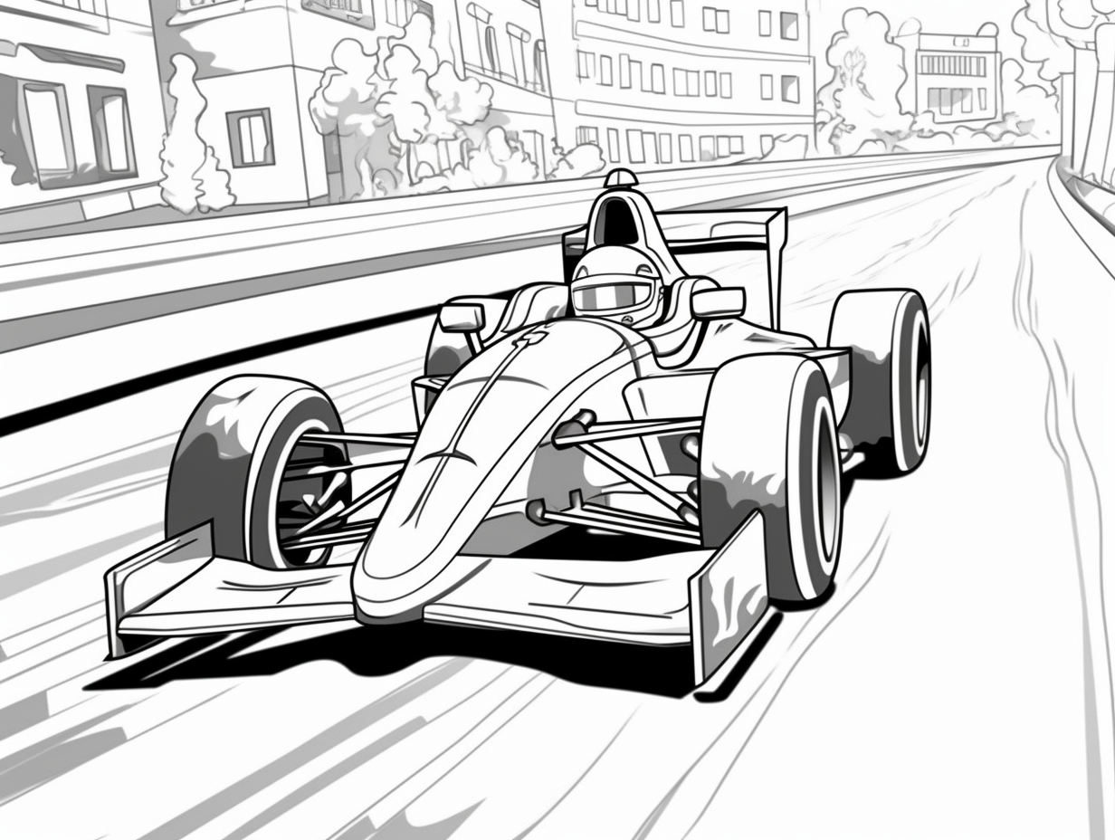 Racing Dragster Coloring Page - Coloring Page