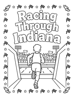 Free printable Racing Through Indiana Runner Tunnel coloring page