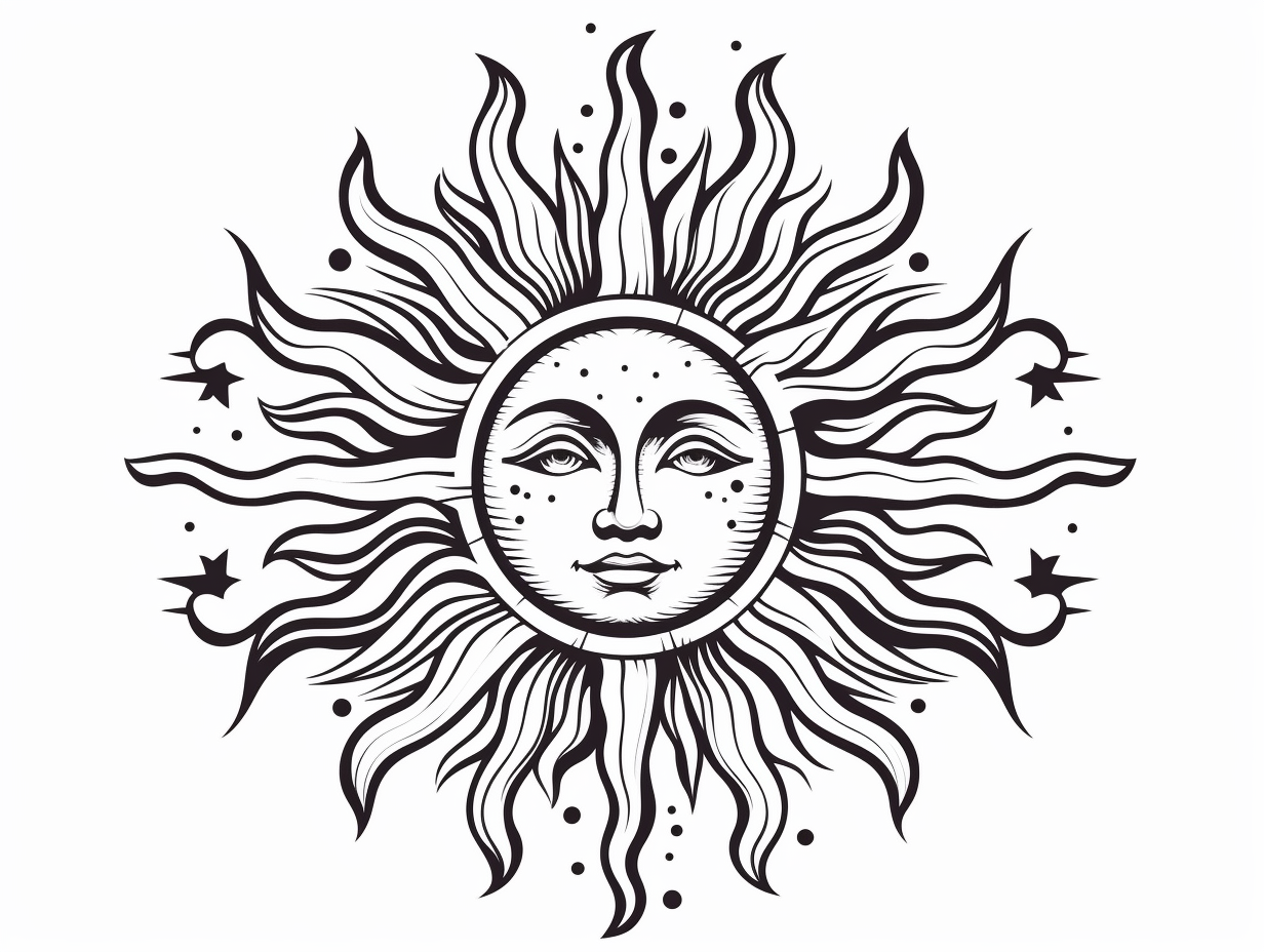 Radiant Sun Coloring Page - Coloring Page