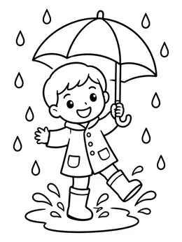Rainy Day Coloring Book cover page