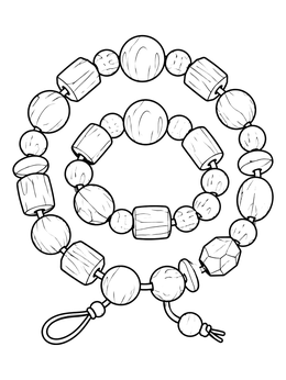 Free printable Handmade Wooden Bead Bracelets coloring page