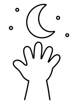 Free printable Reaching For The Crescent Moon coloring page