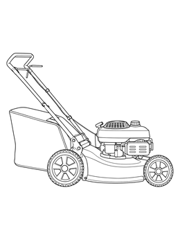 Free printable Realistic Push Lawn Mower coloring page