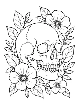 Skull Coloring Book for Adults cover page