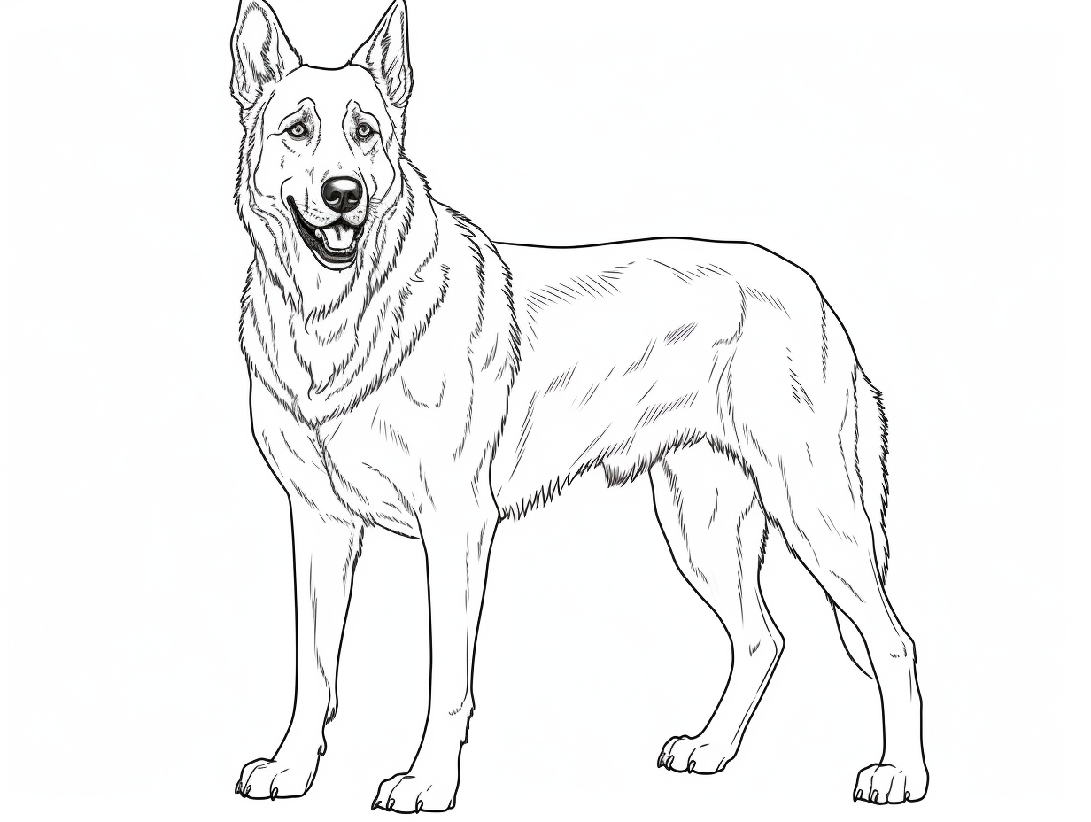 Relaxing Belgian Malinois Coloring Pages - Coloring Page