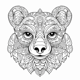 Teddy Bear Mandala Coloring Page - Coloring Page