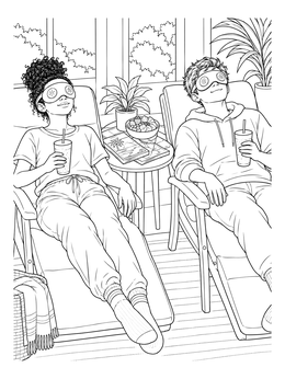 Free printable Relaxing Spa Day For Teens coloring page
