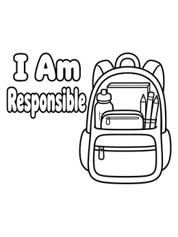 Free printable Neatly Packed School Backpack coloring page