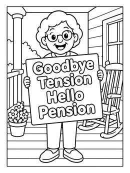 Free printable Happy Senior On Front Porch coloring page