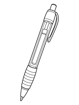Free printable Retractable Gel Pen With Grip coloring page