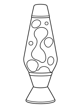 Free printable Retro Groovy Lava Lamp coloring page