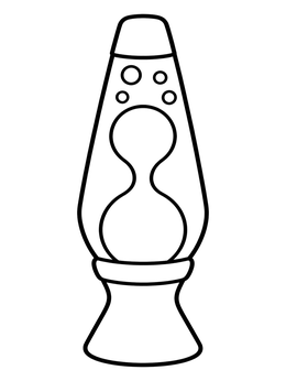 Free printable Retro Groovy Lava Lamp coloring page