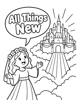 Free printable New Jerusalem And Adorned Bride coloring page