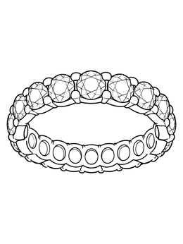 Free printable Sparkling Diamond Eternity Ring coloring page