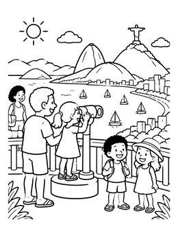 Free printable Family Viewpoint In Rio De Janeiro coloring page