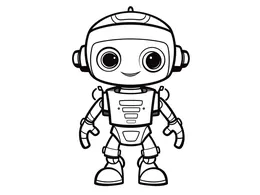 Robot Coloring Book cover page