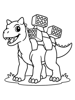 Free printable Cybernetic Carnotaurus With Rocket Pods coloring page