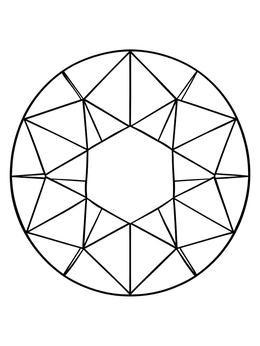 Free printable Brilliant Cut Diamond Gemstone coloring page