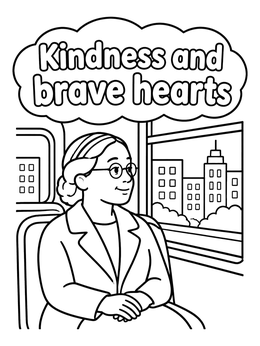 Free printable Rosa Parks On The Bus coloring page