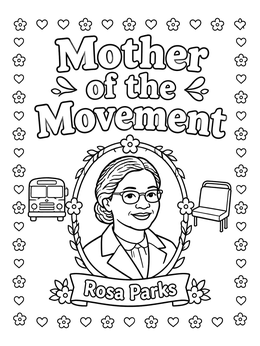Free printable Rosa Parks Mother Of The Movement coloring page